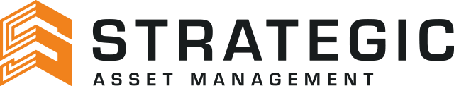 Strategic Asset Management large full color black text logo.